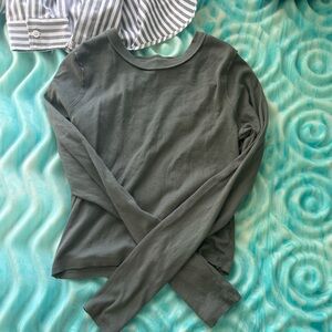 Hollister green crop top